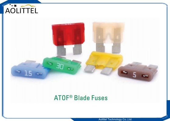 qualidade  PA66 Auto Blade Fuse , Automotive Industry ATOF 32V Series ATOF Medium Blade Fuse Rated 32V 1-40A Replaces 257 ATO fábrica