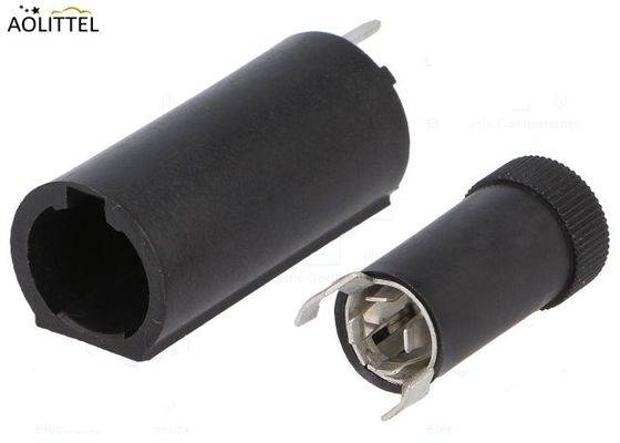 Suporte cilíndrico PTF-45 do fusível do PWB do vertical 5x20mm de Shocksafe 10 ampères 250 volts com tampão de parafuso 10 milímetros de afastamento do Pin