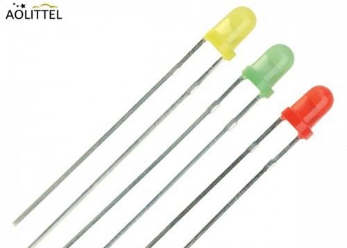 diodo emissor de luz de encaixe claro branco ultra brilhante redondo dos diodos luminescentes do diodo emissor de luz RGB da parte superior de 3mm