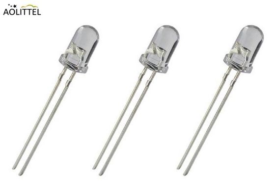 diodo emissor de luz de encaixe claro branco ultra brilhante redondo dos diodos luminescentes do diodo emissor de luz RGB da parte superior de 3mm