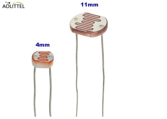 Sensor revestido GM11528 da luz do Photoresistor do diâmetro da fotocélula 11mm da cola Epoxy com resistência clara 10-20 KOhm