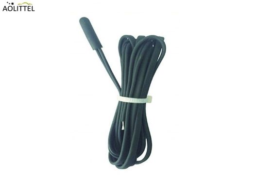 Sensor de temperatura 10KΩ±1% da injeção 6x15mm NTC do TPE IP68 micro B2550=3950±1% com cabo liso do B AWG26# 2 medidores