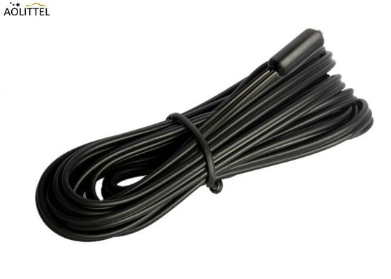 Sensor de temperatura 10KΩ±1% da injeção 6x15mm NTC do TPE IP68 micro B2550=3950±1% com cabo liso do B AWG26# 2 medidores