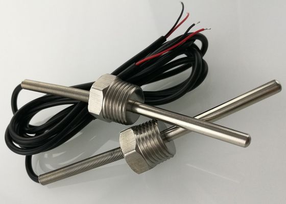 O tipo micro sensor de temperatura 10K do parafuso da linha 50mm da medida 1/2” NPT do Temp de água com 1m protegeu o cabo UL2464 22AWG