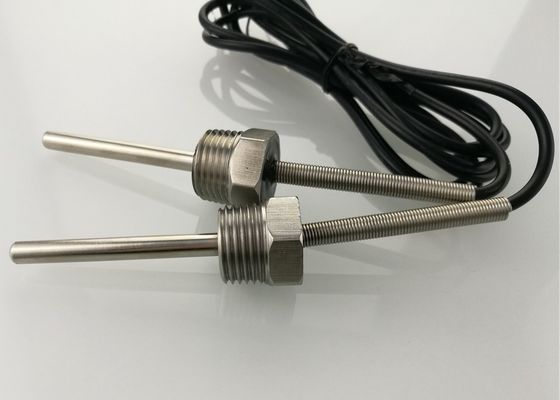 O tipo micro sensor de temperatura 10K do parafuso da linha 50mm da medida 1/2” NPT do Temp de água com 1m protegeu o cabo UL2464 22AWG