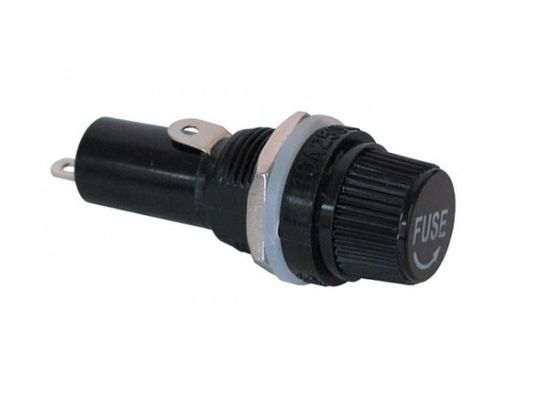 Tipo diminuto bloco do parafuso da inflamabilidade de UL94 V0 da caixa do suporte do fusível do PWB do cartucho para os fusíveis cerâmicos 10A 250V do tubo de 5x20mm