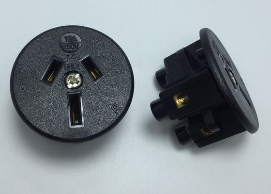 Tomada de soquete elétrica 3 Polo do poder termoplástico residente do receptáculo 94V-2 Austrália da C.A. do International 15 ampère 250VAC