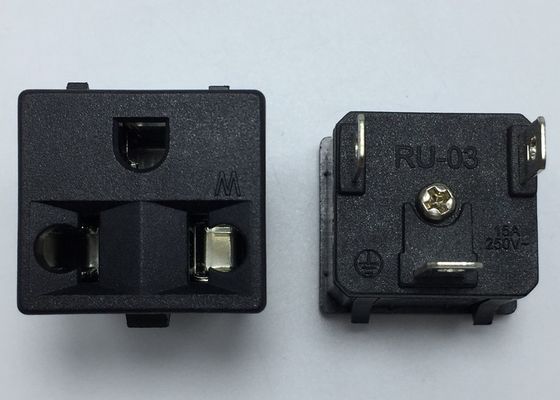 a UE de Austrália E.U. Reino Unido do brasileiro 3Pin a Brasil obstrui a tomada do preto do conversor do curso do adaptador do carregador do soquete bonde da alimentação CA