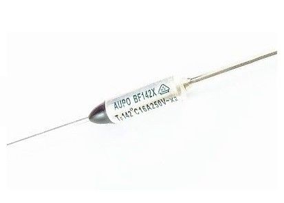 Fusível Leaded axial térmico do termostato da temperatura de caixa do metal do TF 142℃ 250V 16A BF142X do fusível da interrupção de Aupo com VDE ROHS CCC