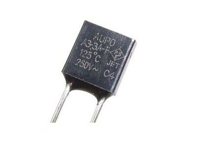 Da capa de plástico térmica do TF 125℃ 250V 3A A3-3A-F da interrupção do fusível de Aupo da proteção da temperatura relações térmicas para os aparelhos eletrodomésticos