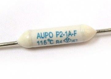 Do fusível térmico axial de uma interrupção de 102 graus alojamento cerâmico com baixa resistência interna