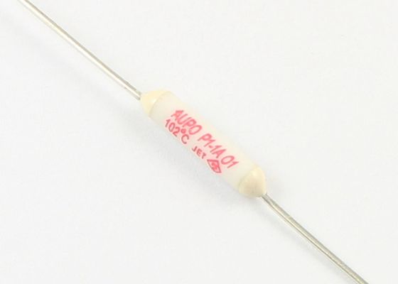 Do fusível térmico axial de uma interrupção de 102 graus alojamento cerâmico com baixa resistência interna