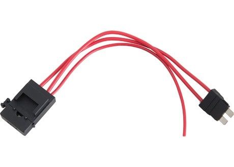 Caixa Inline prendida tampão quadrada plástica MT205 do suporte do fusível de Shell do preto vermelho do fio auto para o mini fusível da lâmina do carro