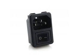 Das tomadas elétricas da alimentação CA do IEC 60320 C14 3PIN montagem fêmea do parafuso da C.A. dos soquetes 15A 250V com -FORa em interruptor