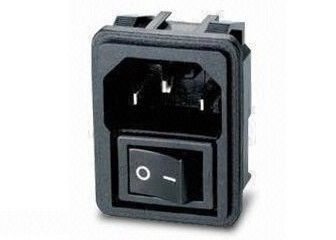 Das tomadas elétricas da alimentação CA do IEC 60320 C14 3PIN montagem fêmea do parafuso da C.A. dos soquetes 15A 250V com -FORa em interruptor