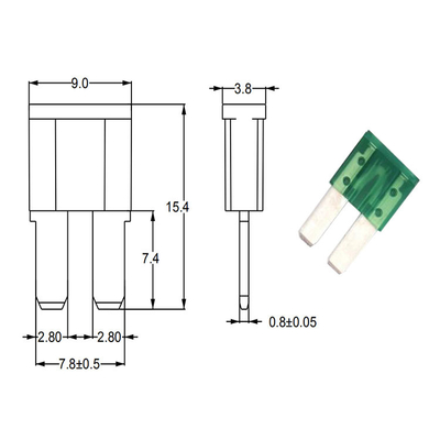 MICRO2 Fusíveis de lâmina de automóvel 32V 10A Vermelho Para Ford Adaptador de torneira Mini Blade Fuse Holder