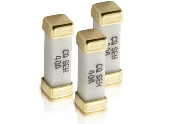 12.3x4.45x4.45mm ELA cerâmico quadrado chapeado ouro do fusível 60V 40A dos tampões SMD do bronze da série para o poder do sistema do armazenamento