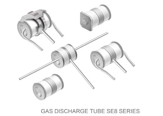 Baixo GDT cerâmico 75-600V 20% 10KA do tubo de descarga do gás do elétrodo 8x10mm da série 3 da capacidade SE8 para fontes de alimentação
