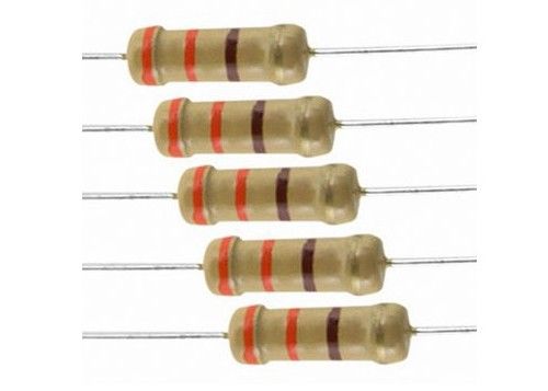 O filme diminuto do carbono de CFR fixou os cáquis 350V Leaded axiais do resistor 0.5W 1WS 330R 5% 9032 3.2x9mm