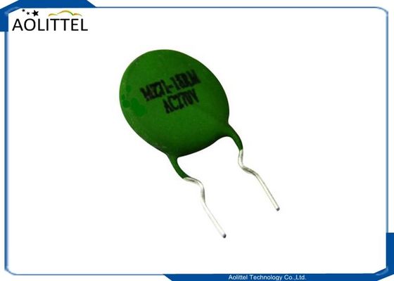O silicone revestiu o termistor Degaussing de informação MZ71-18RM AC270V 14mm 18Ohm TC 60C do PTC para a tevê da cor