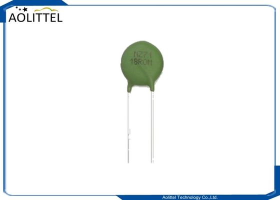 O silicone revestiu o termistor Degaussing de informação MZ71-18RM AC270V 14mm 18Ohm TC 60C do PTC para a tevê da cor