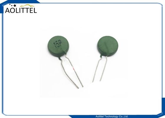 passo 5mm 100R do PTC 15P 15mm do termistor de 15mm 120 verde do resistor térmico 200mA do grau para o circuito da C.A. das telecomunicações
