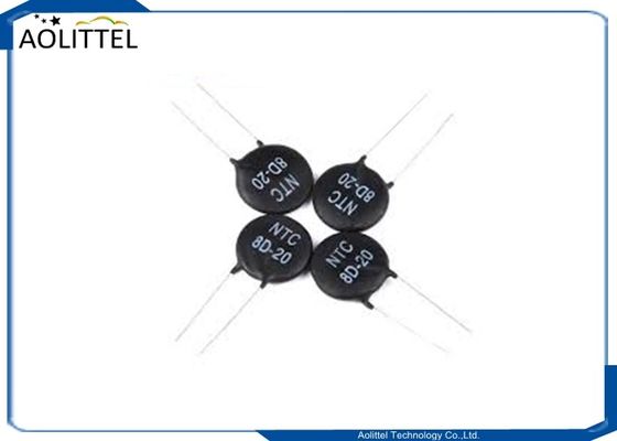Limitador atual do Inrush dos termistores 8D-20 8D20 8ohms 6Amp 20mm do poder NTC da proteção de circuito MF72