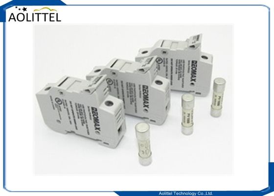 Suporte PVRH1U do fusível da montagem do trilho de Polo 30A do cofre forte 1 do poder para o fusível de cartucho solar 1000VDC do picovolt do tubo cerâmico