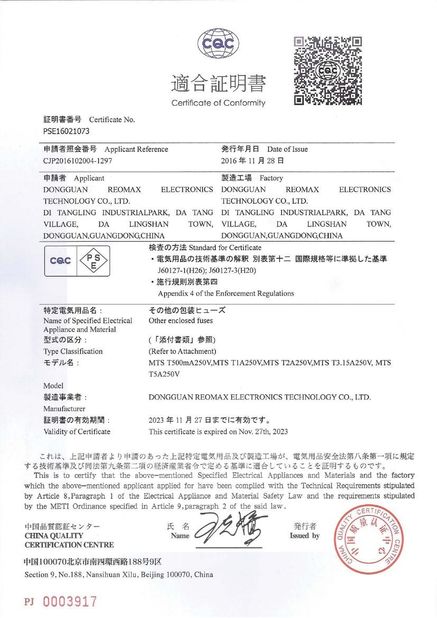 CHINA Aolittel Technology Co.,Ltd Certificações